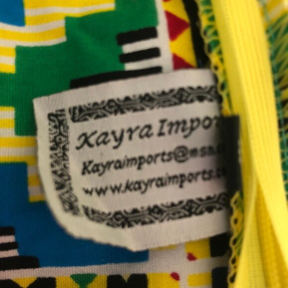 Kayra Imports multi-color kente print skirt sz M - Picture 7 of 9